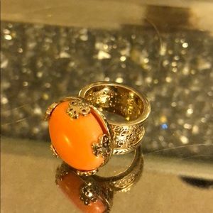 Peach/Gold Costume Ring